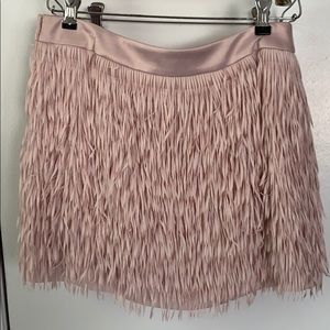 EXPRESS Pink Fringe Skirt
